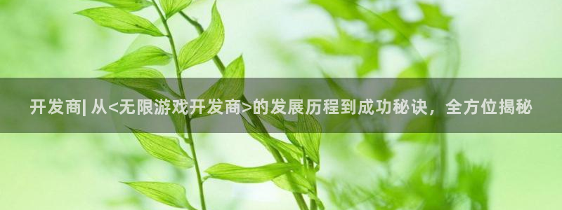 沐鸣娱乐注册平台怎么样：开发商| 从<无