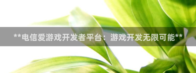 沐鸣娱乐平台怎么样啊：**电信爱游戏开发