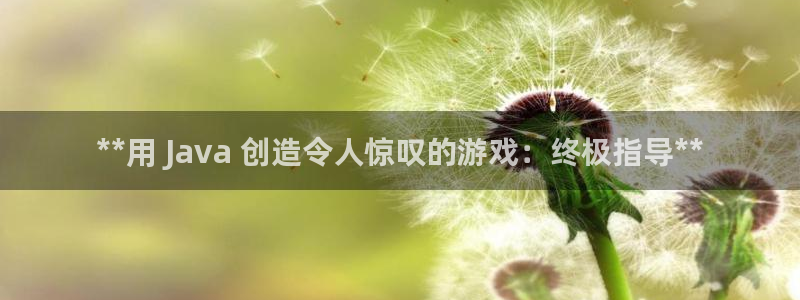 沐鸣娱乐-官方网站：**用 Java 创