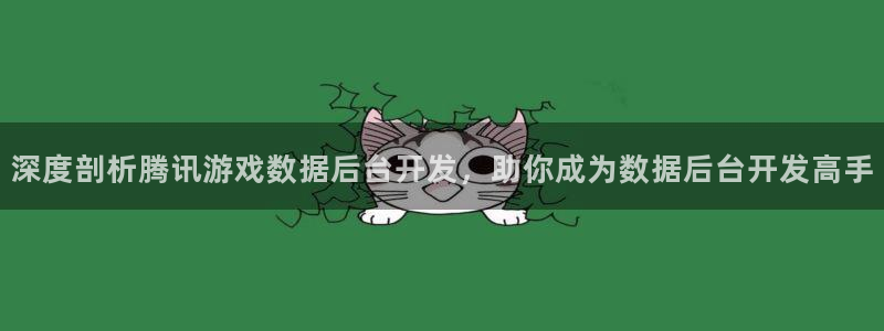 沐鸣科技有限公司：深度剖析腾讯游戏数据后
